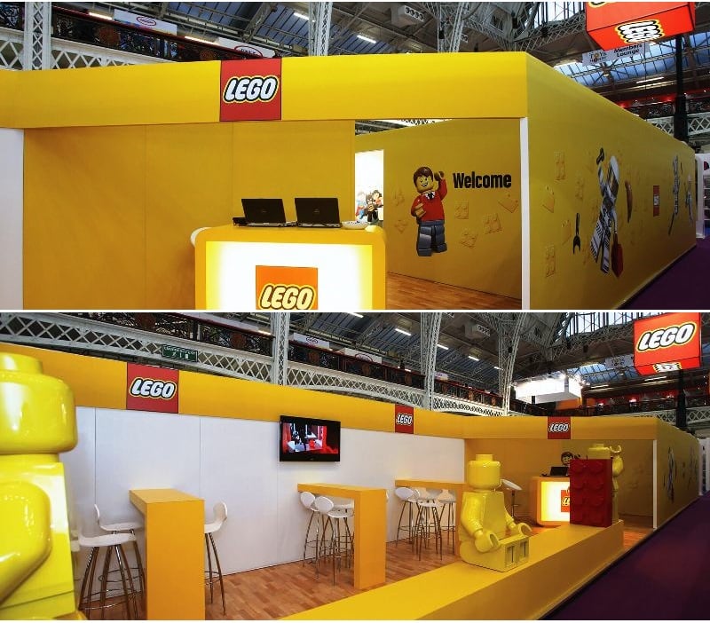 Lego exhibition stand designed and built by Exhibit 3Sixty