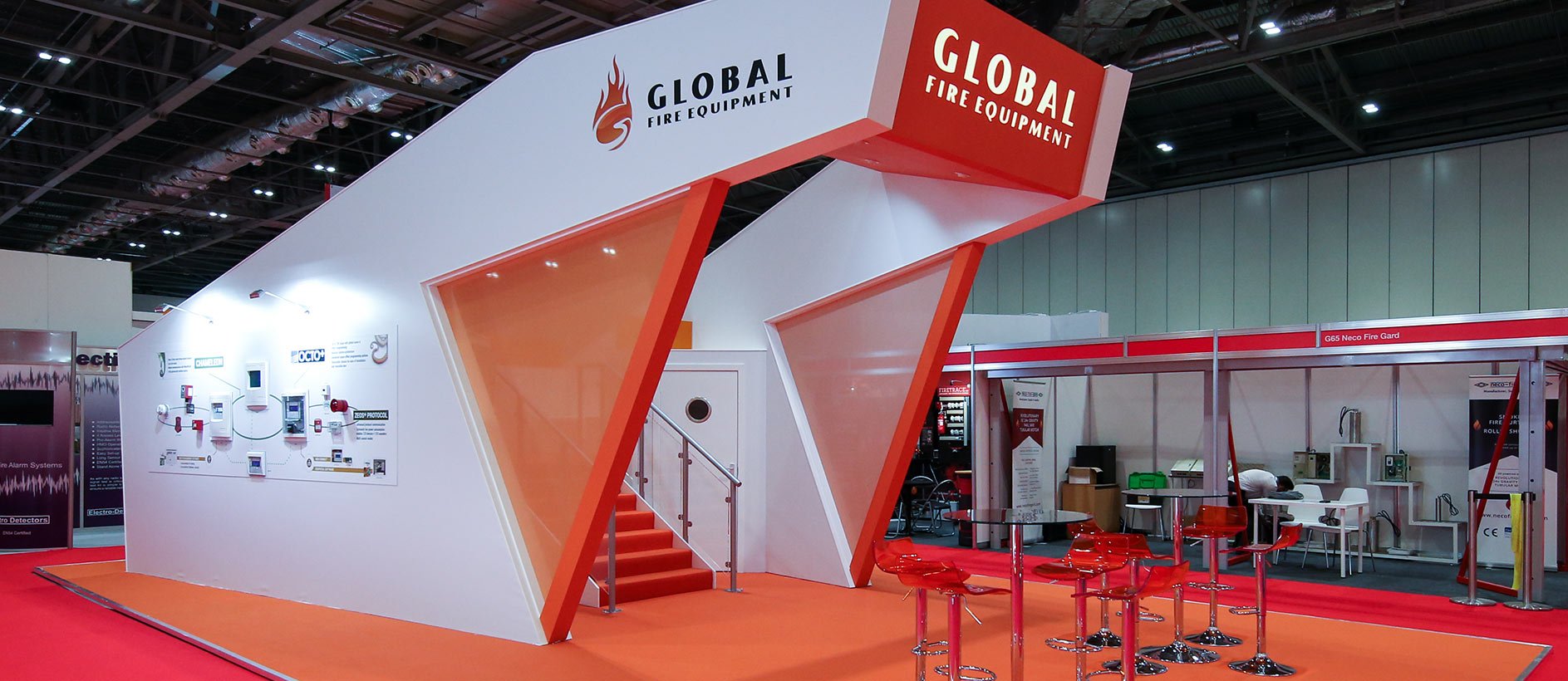 Global Fire Equipment Exhibition Stand Exhibit 3Sixty