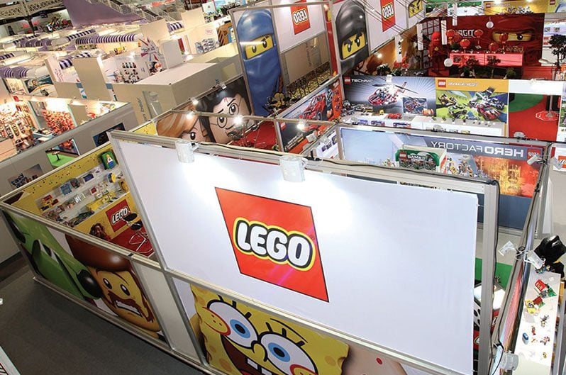 Lego exhibition stand graphics