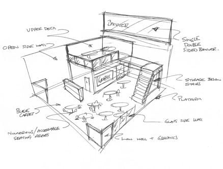 FLTA exhibition stand sketch