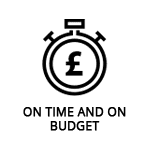 on time and budget icon