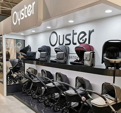 retail display for oyster pushchairs